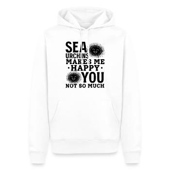Seeigel machen mich glücklich Du Nicht so sehr - Männer Premium Bio Hoodie - Weiß - Vorne - Nico (187cm)