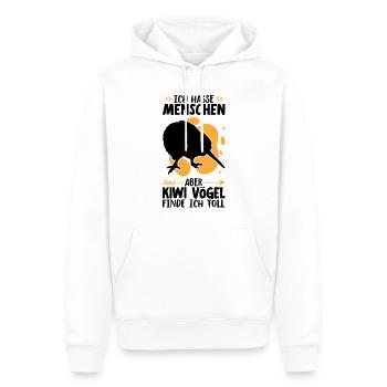 Kiwi Vögel finde ich toll Neuseeland - Männer Premium Bio Hoodie - Weiß - Vorne - Nico (187cm)