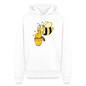 Honigtopf Honigdealer Hobbyimker Biene Bienenflüs - Männer Premium Bio Hoodie - Weiß - Vorne - Nico (187cm)