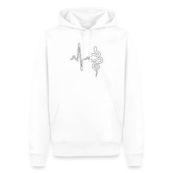 Battement de cœur de serpent - Sweat à capuche Premium bio Homme - blanc - Devant - Nico (187cm)