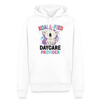 Fournisseur de services de garde d’enfants Enseignant - Sweat à capuche Premium bio Homme - blanc - Devant - Nico (187cm)