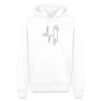 Basketball Herzschlag - Männer Premium Bio Hoodie - Weiß - Vorne - Nico (187cm)