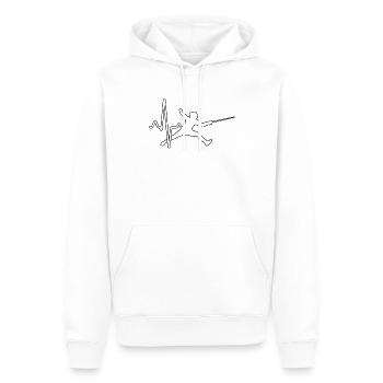 Fechten Herzschlag - Männer Premium Bio Hoodie - Weiß - Vorne - Nico (187cm)