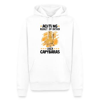 Redet über Capybaras südamerikanisches Capybara - Männer Premium Bio Hoodie - Weiß - Vorne - Nico (187cm)