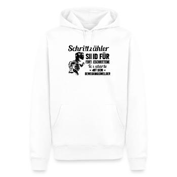 Schrittzähler sind für Fortgeschrittene - - Männer Premium Bio Hoodie - Weiß - Vorne - Nico (187cm)