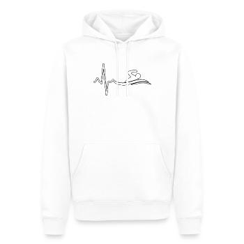 Schwimmen Herzschlag - Männer Premium Bio Hoodie - Weiß - Vorne - Nico (187cm)