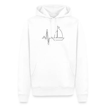 Segeln Herzschlag - Männer Premium Bio Hoodie - Weiß - Vorne - Nico (187cm)