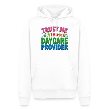 Fournisseur de services de garde d’enfants Enseignant - Sweat à capuche Premium bio Homme - blanc - Devant - Nico (187cm)