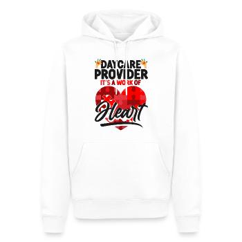 Fournisseur de services de garde d’enfants Enseignant - Sweat à capuche Premium bio Homme - blanc - Devant - Nico (187cm)