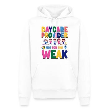 Fournisseur de services de garde d’enfants Enseignant - Sweat à capuche Premium bio Homme - blanc - Devant - Nico (187cm)