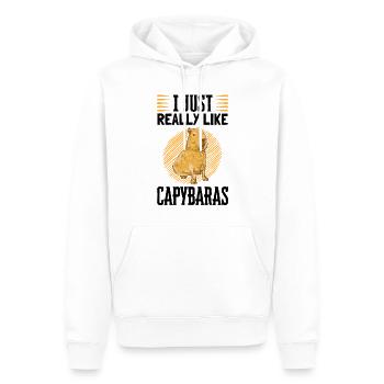 Ich mag Capybaras südamerikanisches Capybara - Männer Premium Bio Hoodie - Weiß - Vorne - Nico (187cm)