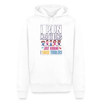 Fournisseur de services de garde d’enfants Enseignant - Sweat à capuche Premium bio Homme - blanc - Devant - Nico (187cm)
