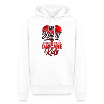 Fournisseur de services de garde d’enfants Enseignant - Sweat à capuche Premium bio Homme - blanc - Devant - Nico (187cm)