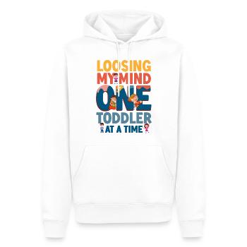 Fournisseur de services de garde d’enfants Enseignant - Sweat à capuche Premium bio Homme - blanc - Devant - Nico (187cm)