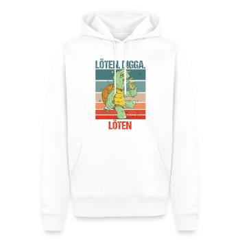Biertrinker auf Sauftour Löten Digga löten - Männer Premium Bio Hoodie - Weiß - Vorne - Nico (187cm)