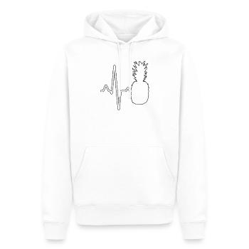 Ananas Herzschlag - Männer Premium Bio Hoodie - Weiß - Vorne - Nico (187cm)