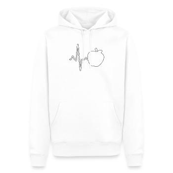 Apple Heartbeat - Sweat à capuche Premium bio Homme - blanc - Devant - Nico (187cm)