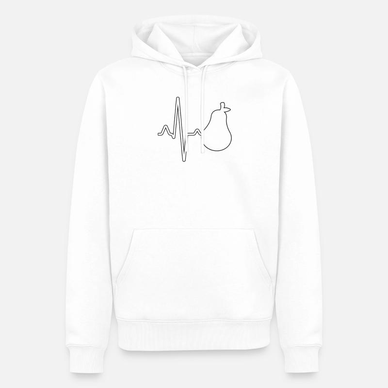 Battement de cœur de poire - Sweat à capuche Premium bio Homme - blanc