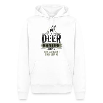 Buck Deer Hunting Hunter Vintage - Männer Premium Bio Hoodie - Weiß - Vorne - Nico (187cm)