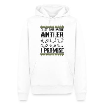 Buck Deer Hunting Hunter Vintage - Sweat à capuche Premium bio Homme - blanc - Devant - Nico (187cm)