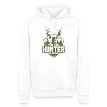 Chasseur de cerfs Buck Halloween - Sweat à capuche Premium bio Homme - blanc - Devant - Nico (187cm)