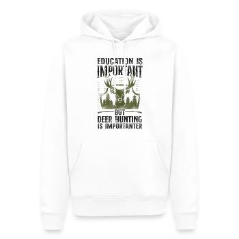 Buck Deer Hunting Hunter Vintage - Männer Premium Bio Hoodie - Weiß - Vorne - Nico (187cm)