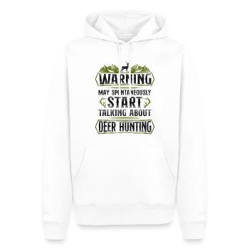 Buck Deer Hunting Hunter Vintage - Männer Premium Bio Hoodie - Weiß - Vorne - Nico (187cm)