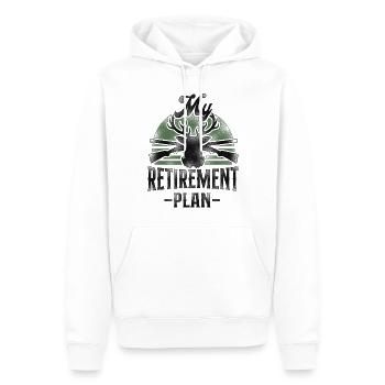 Chasseur de cerfs à la retraite - Sweat à capuche Premium bio Homme - blanc - Devant - Nico (187cm)