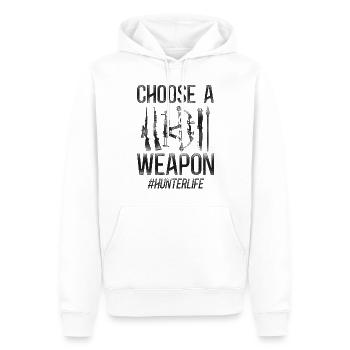 Buck Deer Hunting Hunter Vintage - Männer Premium Bio Hoodie - Weiß - Vorne - Nico (187cm)