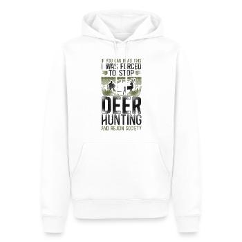 Buck Deer Hunting Hunter Vintage - Männer Premium Bio Hoodie - Weiß - Vorne - Nico (187cm)