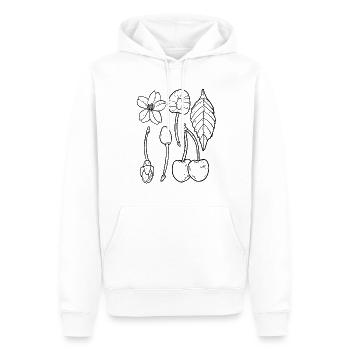 Kirschen - Männer Premium Bio Hoodie - Weiß - Vorne - Nico (187cm)