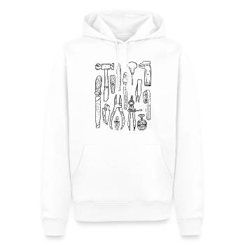 Goldsmith Tool - Men’s Premium Organic Hoodie - white - Front - Nico (187cm)