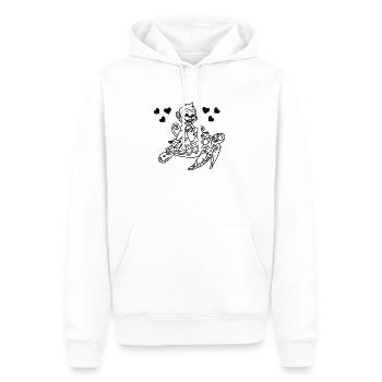 Funny monkey turtle and turtle - Men’s Premium Organic Hoodie - white - Front - Nico (187cm)