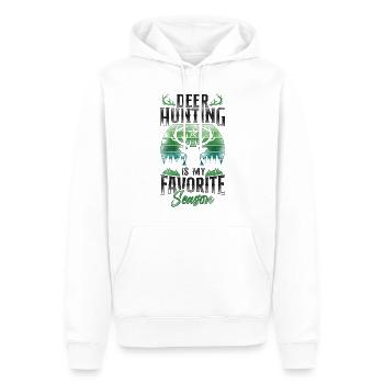 Buck Deer Hunting Hunter Vintage - Männer Premium Bio Hoodie - Weiß - Vorne - Nico (187cm)