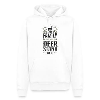Buck Deer Hunting Hunter Vintage - Sweat à capuche Premium bio Homme - blanc - Devant - Nico (187cm)