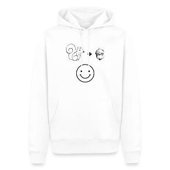 Sødt egern + egern = - Herre Premium økologisk hoodie - hvid - Foran - Nico (187cm)