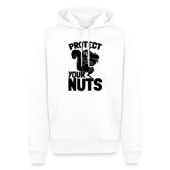 Niedlicher Eichhörnchen-Liebhaber — Schützen Sie - Männer Premium Bio Hoodie - Weiß - Vorne - Nico (187cm)
