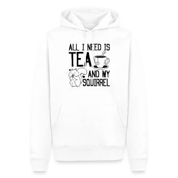 All I need is tea and my - Men’s Premium Organic Hoodie - white - Front - Nico (187cm)