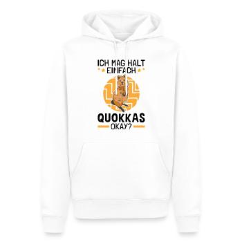 Mag einfach Quokkas Kurzschwanzkänguru - Männer Premium Bio Hoodie - Weiß - Vorne - Nico (187cm)