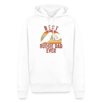 Bester Wellensittich-vater Aller Zeiten - Männer Premium Bio Hoodie - Weiß - Vorne - Nico (187cm)
