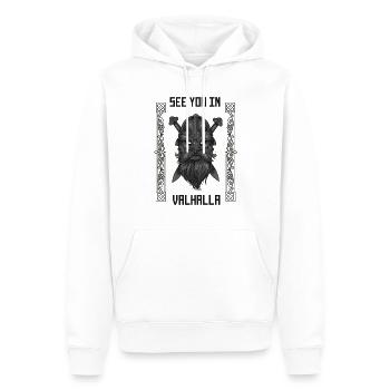 Wikinger, Valhalla, see you in Valhalla, Krieger - Männer Premium Bio Hoodie - Weiß - Vorne - Nico (187cm)