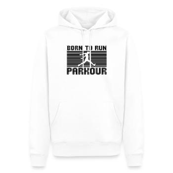 Parkour - Sweat à capuche Premium bio Homme - blanc - Devant - Nico (187cm)