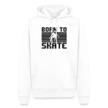 patinage - Sweat à capuche Premium bio Homme - blanc - Devant - Nico (187cm)