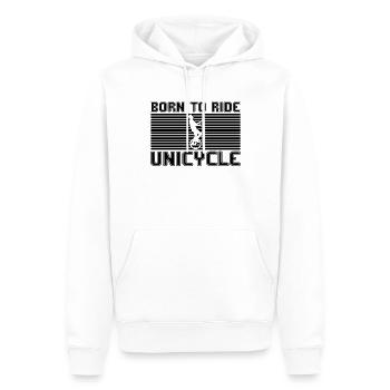 Monocyclisme - Sweat à capuche Premium bio Homme - blanc - Devant - Nico (187cm)