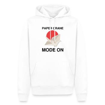 Conception d'origami japonais et origami kirigami - Sweat à capuche Premium bio Homme - blanc - Devant - Nico (187cm)
