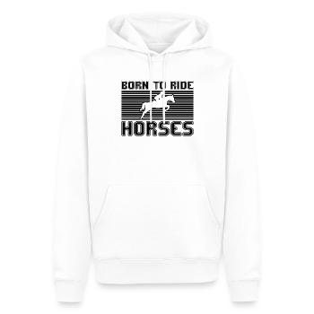 Pferde reiten - Männer Premium Bio Hoodie - Weiß - Vorne - Nico (187cm)