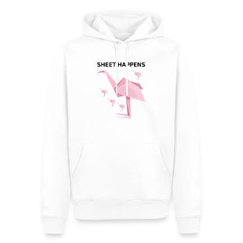 Conception d'origami japonais et origami kirigami - Sweat à capuche Premium bio Homme - blanc - Devant - Nico (187cm)