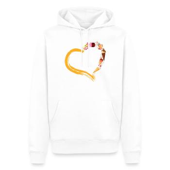 Ice Cream Heart Cone Popsicle - Männer Premium Bio Hoodie - Weiß - Vorne - Nico (187cm)