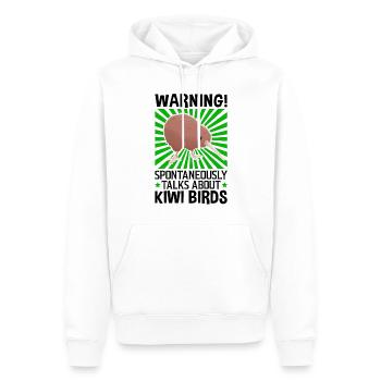Parle spontanément de Kiwi Bird New Zealand - Sweat à capuche Premium bio Homme - blanc - Devant - Nico (187cm)
