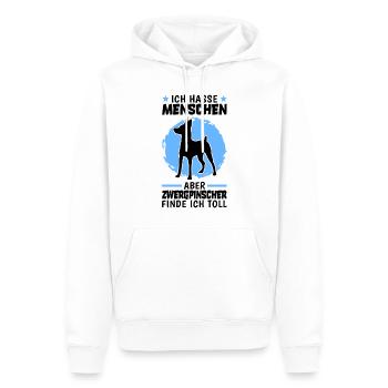 Zwergpinscher finde ich toll Pinscher - Männer Premium Bio Hoodie - Weiß - Vorne - Nico (187cm)